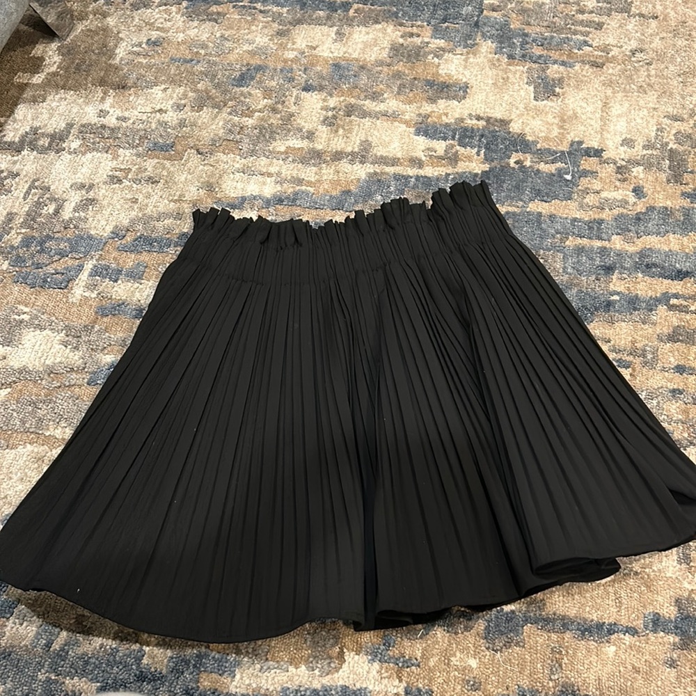 Zara black mini pleated skort